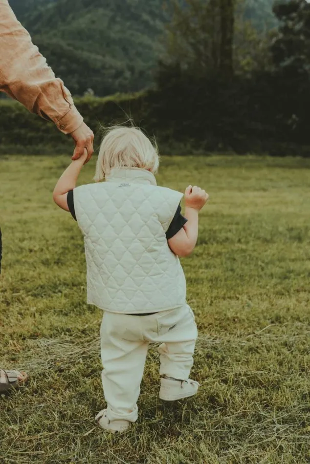Donsje Amsterdam Jackets and Gilets Boys Blom Gilet Sand