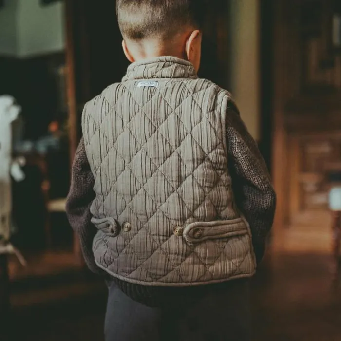 Donsje Amsterdam Jackets and Gilets Boys Brieck Waistcoat Dusty Brown