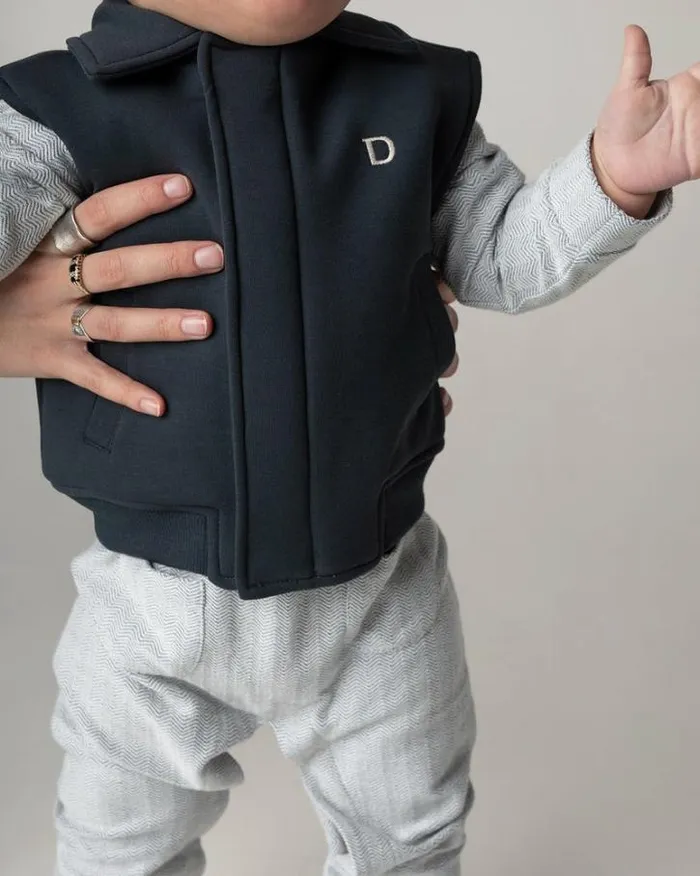 Donsje Amsterdam Jackets and Gilets Boys Druun Gilet Stone Grey