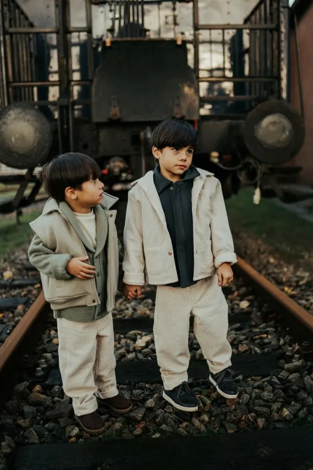 Donsje Amsterdam Jackets and Gilets Boys Druun Gilet Stone Grey