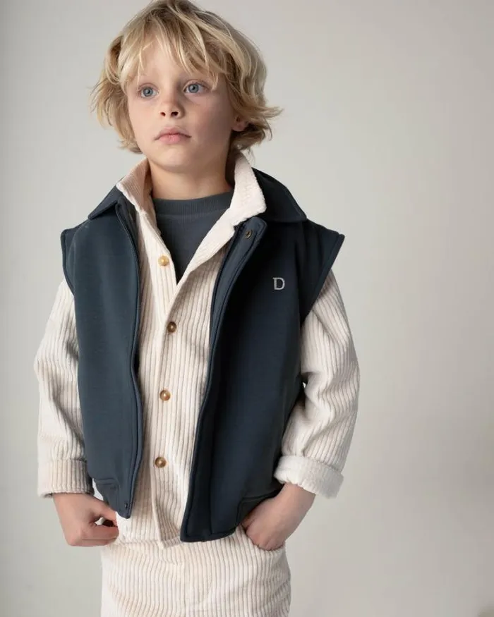Donsje Amsterdam Jackets and Gilets Boys Druun Gilet Stone Grey