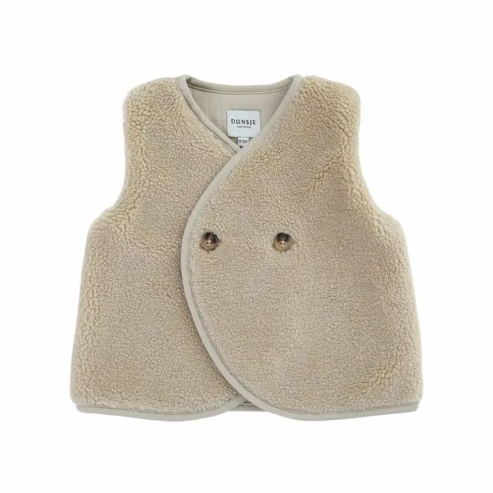Donsje Amsterdam Jackets and Gilets Boys Monty Gilet Beige