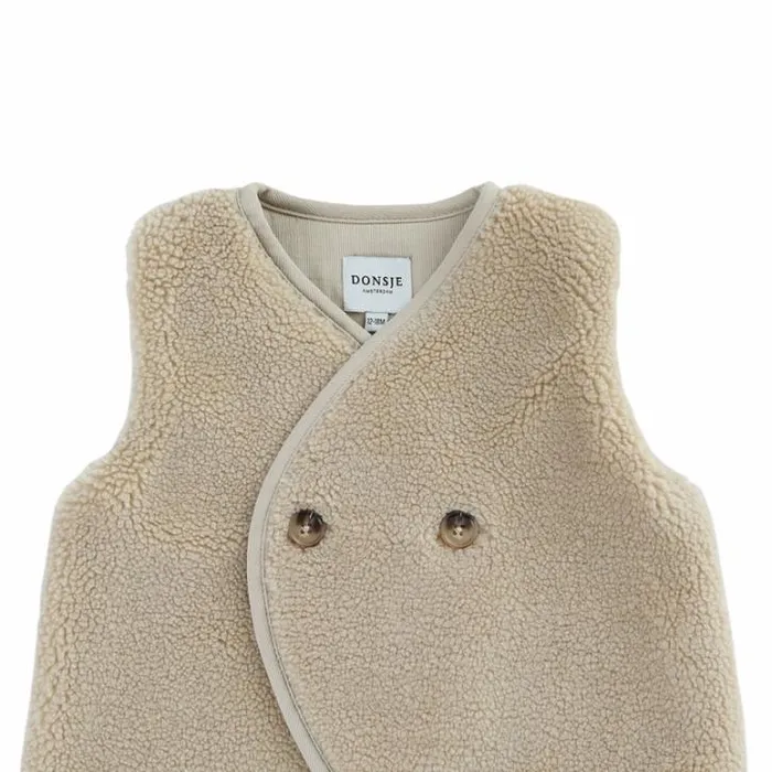 Donsje Amsterdam Jackets and Gilets Boys Monty Gilet Beige