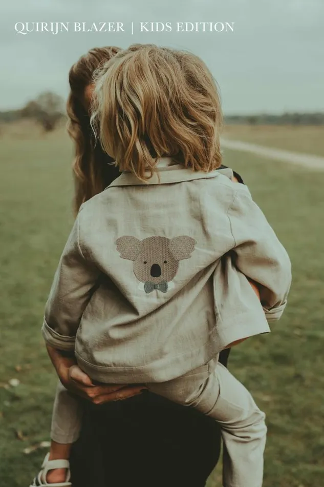 Donsje Amsterdam Jackets and Gilets Boys Quirijn Linen Blazer Soft Taupe
