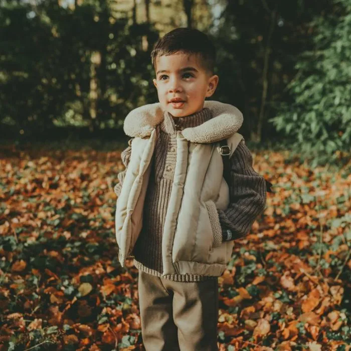 Donsje Amsterdam Jackets and Gilets Boys Regu Bodywarmer Soft Taupe