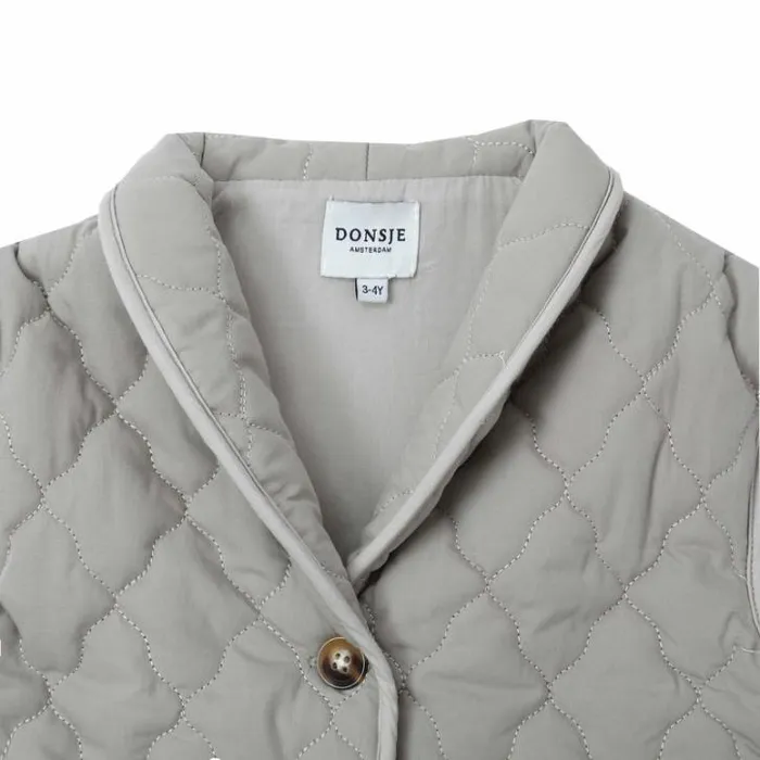 Donsje Amsterdam Jackets and Gilets Girls Blom Gilet Stone Grey