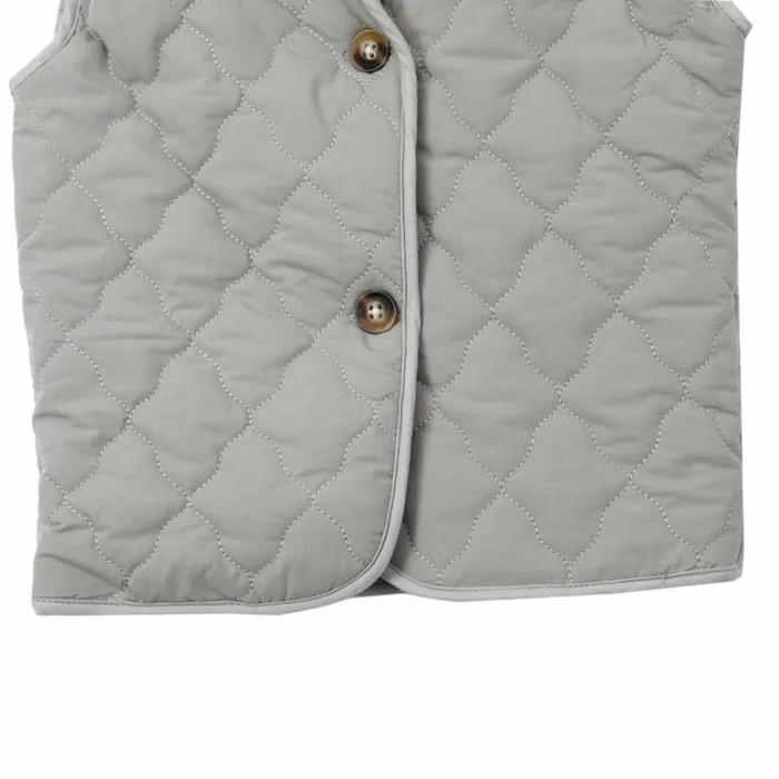 Donsje Amsterdam Jackets and Gilets Girls Blom Gilet Stone Grey