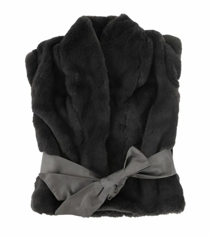 Donsje Amsterdam Jackets and Gilets Girls Carline Gilet Blue Grey Teddy