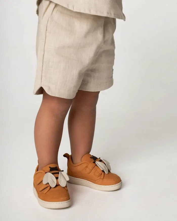 Donsje Amsterdam Low Shoes Boys Kien Sneakers Toffee Nubuck