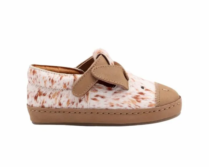 Donsje Amsterdam Low Shoes Girls Xan Exclusive Brown Brushed Cow Hair