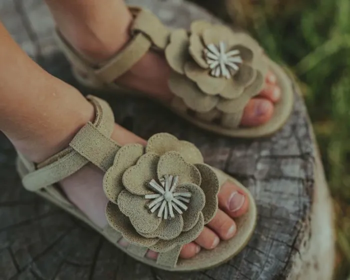 Donsje Amsterdam Sandals Girls Iles Fields Sandals Truffle Metallic Leather