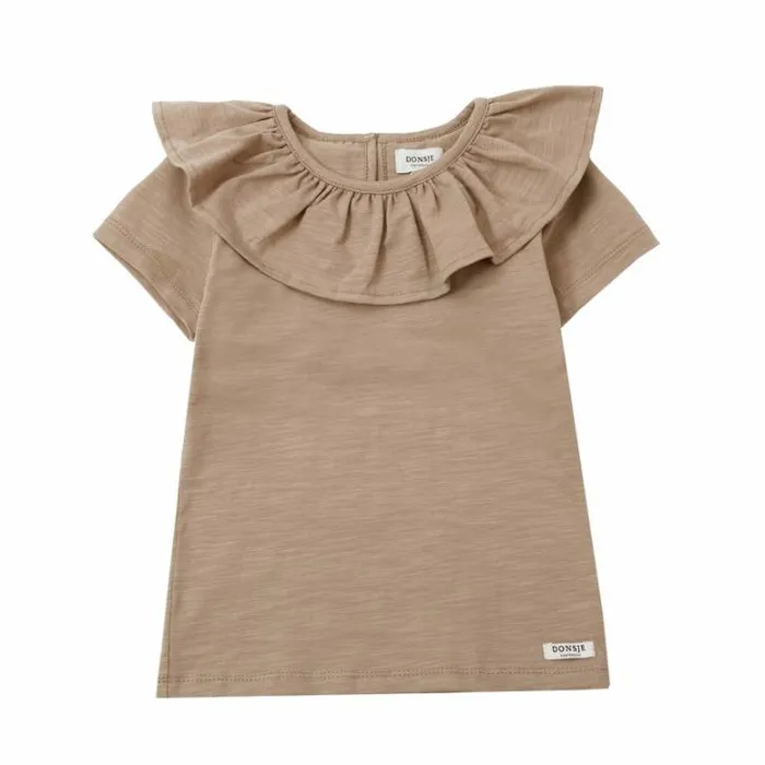 Donsje Amsterdam Shirts and Blouses Girls Addie Top Light Brown