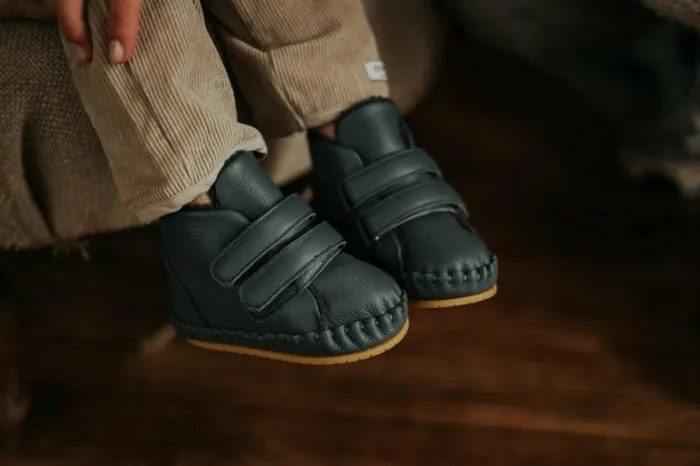 Donsje Amsterdam Shoes Baby Bicker Booties Blue Stone Leather
