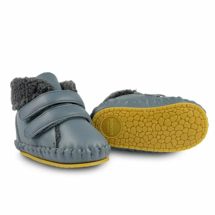 Donsje Amsterdam Shoes Baby Bicker Booties Blue Stone Leather