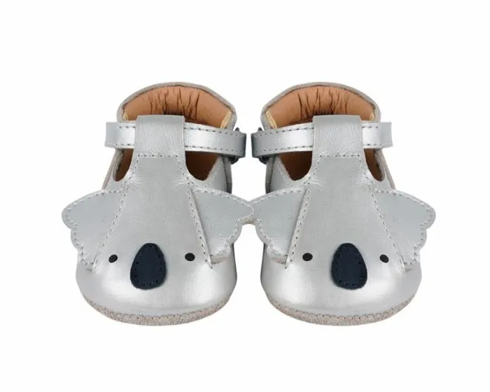 Donsje Amsterdam Shoes Baby Blinc Shoes Silver Grey Metallic Leather