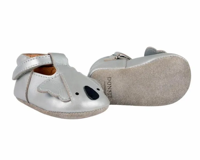 Donsje Amsterdam Shoes Baby Blinc Shoes Silver Grey Metallic Leather