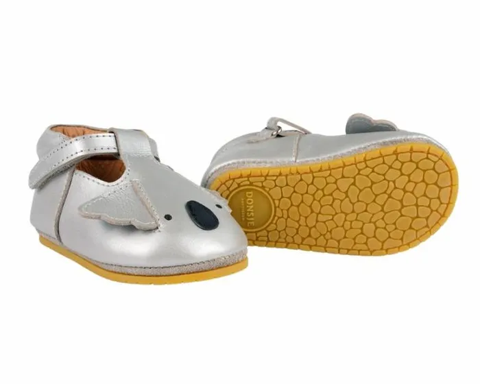 Donsje Amsterdam Shoes Baby Blinc Shoes Silver Grey Metallic Leather