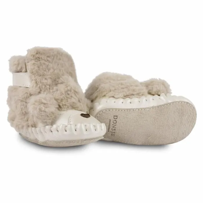 Donsje Amsterdam Shoes Baby Kapi Exclusive Booties Light Beige Soft Faux Fur
