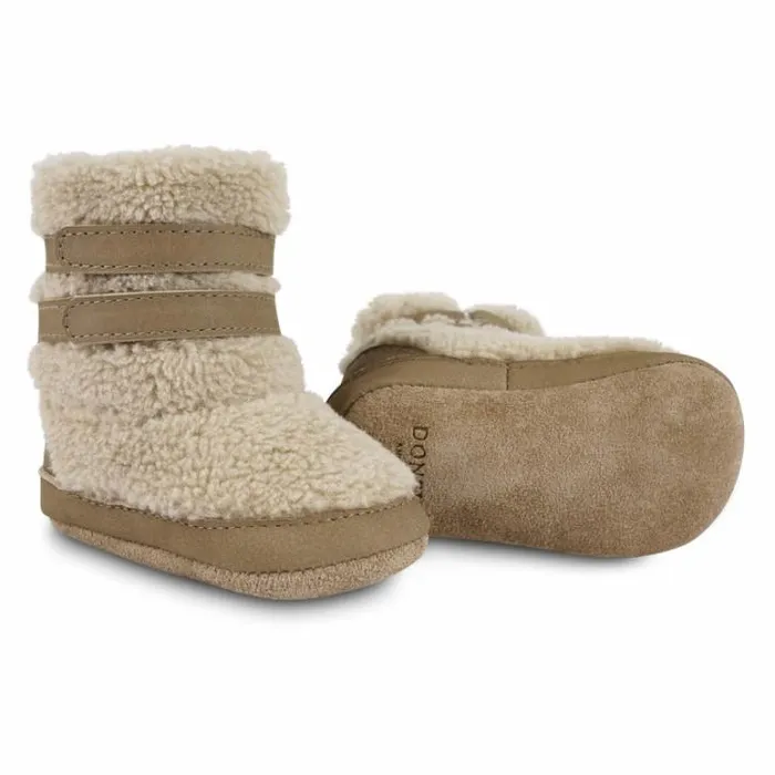 Donsje Amsterdam Shoes Baby Larisso Booties Beige Curly Faux Fur