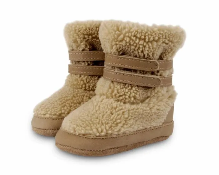 Donsje Amsterdam Shoes Baby Larisso Booties Beige Curly Faux Fur