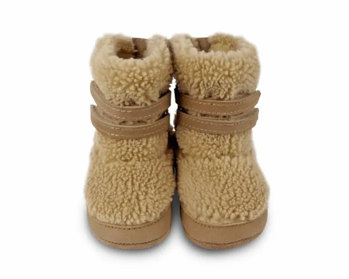 Donsje Amsterdam Shoes Baby Larisso Booties Beige Curly Faux Fur