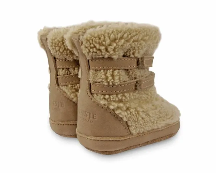 Donsje Amsterdam Shoes Baby Larisso Booties Beige Curly Faux Fur