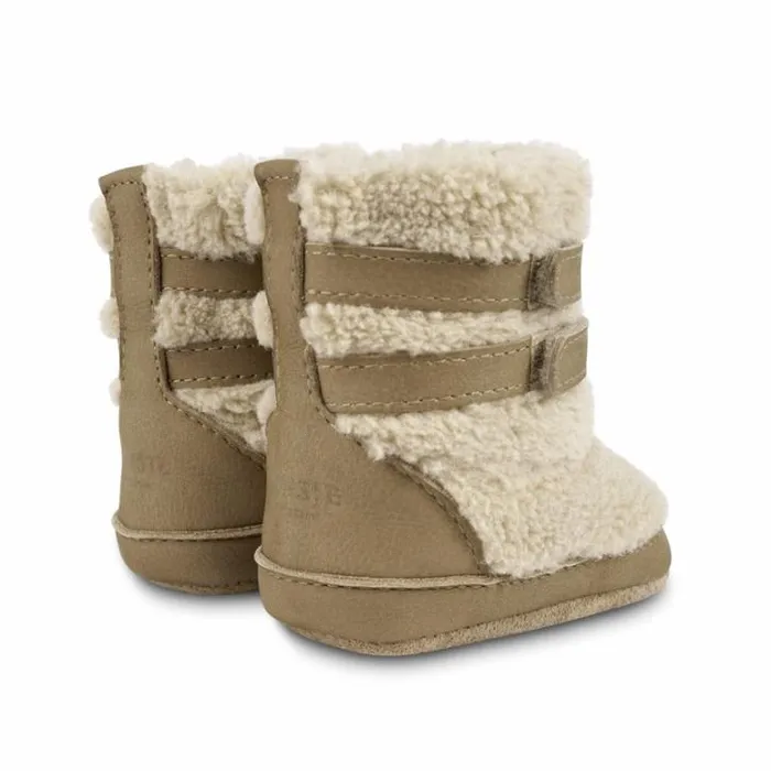 Donsje Amsterdam Shoes Baby Larisso Booties Beige Curly Faux Fur