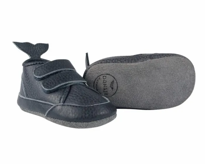 Donsje Amsterdam Shoes Baby Levin Sneakers Petrol Grain Leather