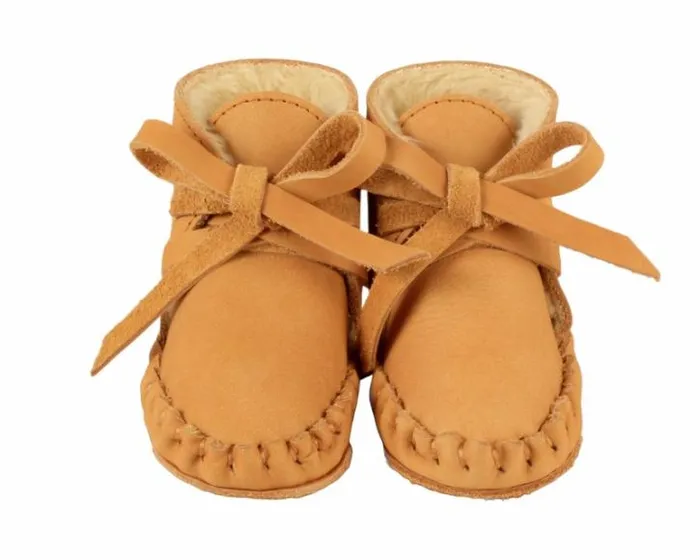 Donsje Amsterdam Shoes Baby Pina Classic Booties Caramel Nubuck