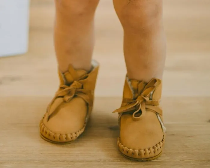 Donsje Amsterdam Shoes Baby Pina Classic Booties Caramel Nubuck