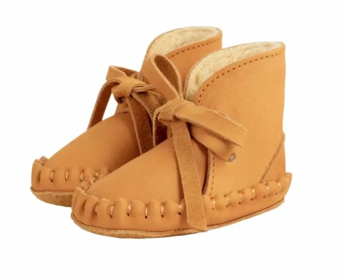 Donsje Amsterdam Shoes Baby Pina Classic Booties Caramel Nubuck