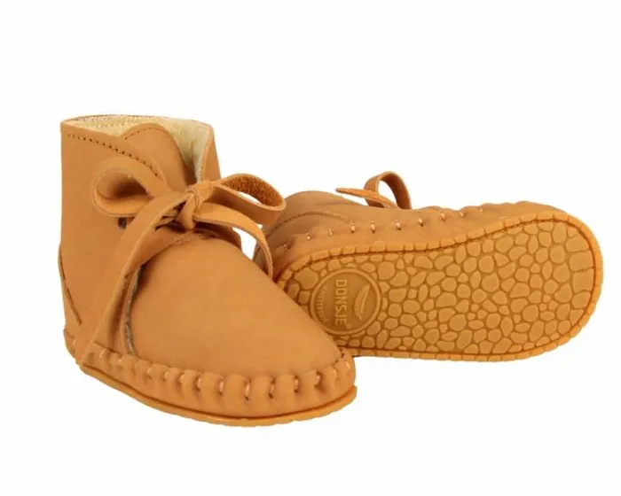 Donsje Amsterdam Shoes Baby Pina Classic Booties Caramel Nubuck