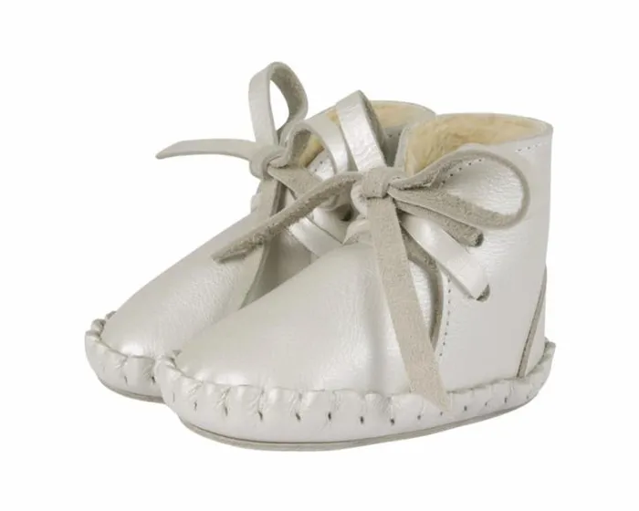 Donsje Amsterdam Shoes Baby Pina Exclusive Off White Metallic Leather