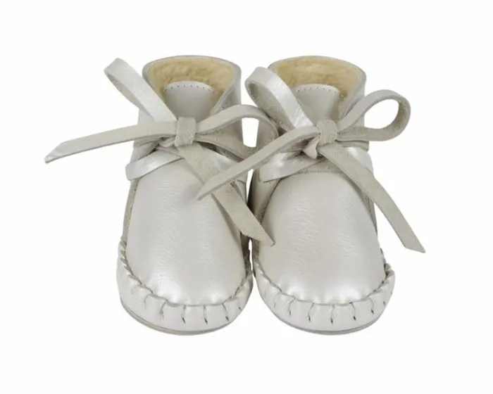 Donsje Amsterdam Shoes Baby Pina Exclusive Off White Metallic Leather