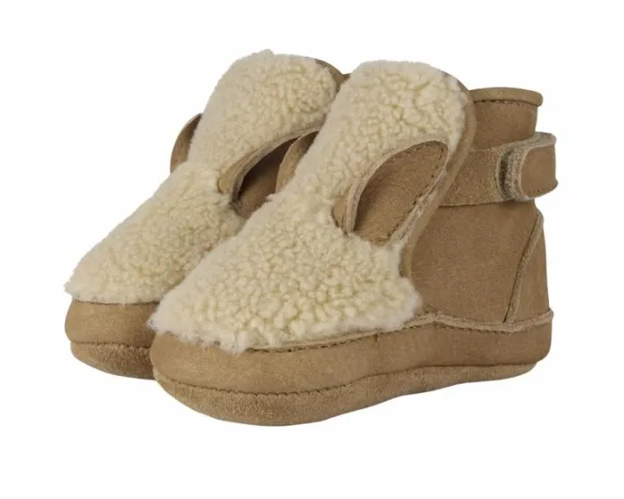 Donsje Amsterdam Shoes Baby Richy Booties Beige Curly Faux Fur