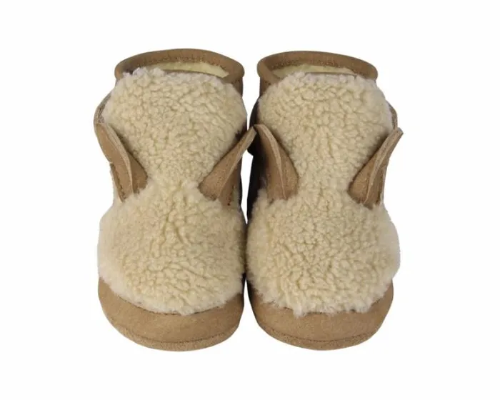 Donsje Amsterdam Shoes Baby Richy Booties Beige Curly Faux Fur