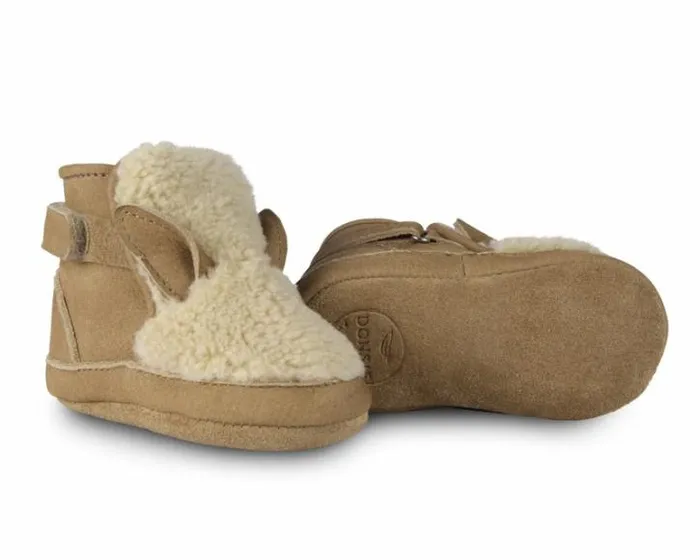 Donsje Amsterdam Shoes Baby Richy Booties Beige Curly Faux Fur