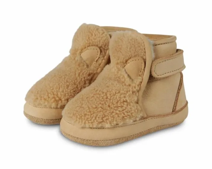 Donsje Amsterdam Shoes Baby Richy Caramel Curly Faux Fur