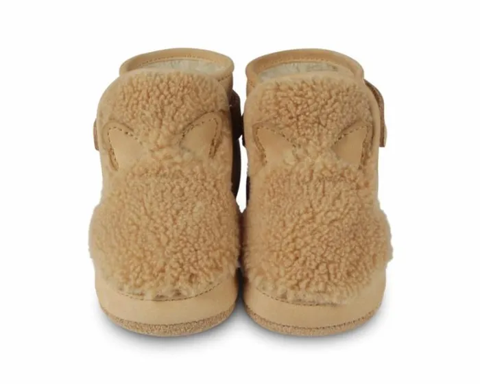 Donsje Amsterdam Shoes Baby Richy Caramel Curly Faux Fur