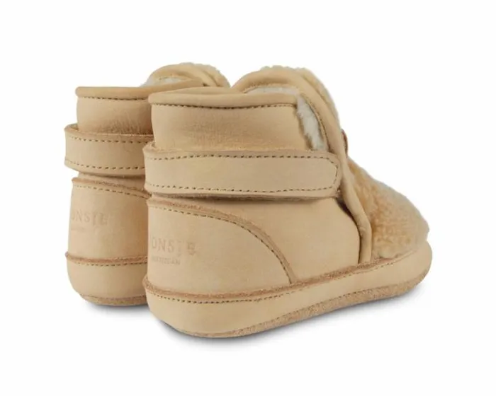 Donsje Amsterdam Shoes Baby Richy Caramel Curly Faux Fur