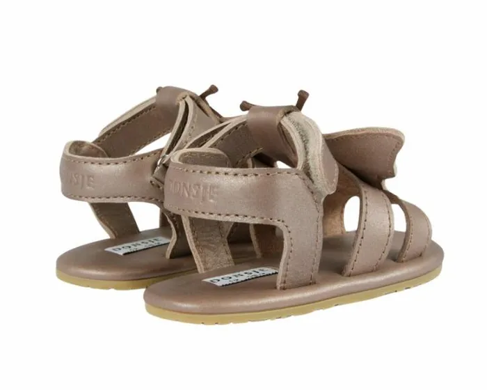 Donsje Amsterdam Shoes Baby Tuti Sky Truffle Metallic Nubuck