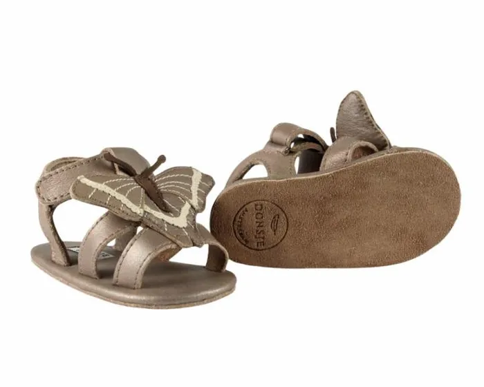 Donsje Amsterdam Shoes Baby Tuti Sky Truffle Metallic Nubuck