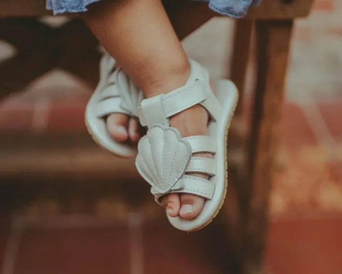 Donsje Amsterdam Shoes Baby Ushy Off White Metallic Leather