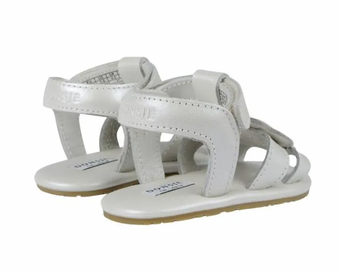 Donsje Amsterdam Shoes Baby Ushy Off White Metallic Leather