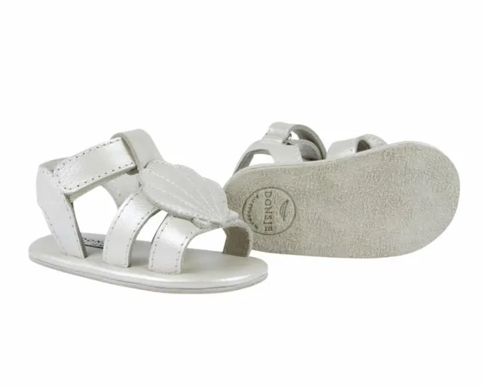 Donsje Amsterdam Shoes Baby Ushy Off White Metallic Leather