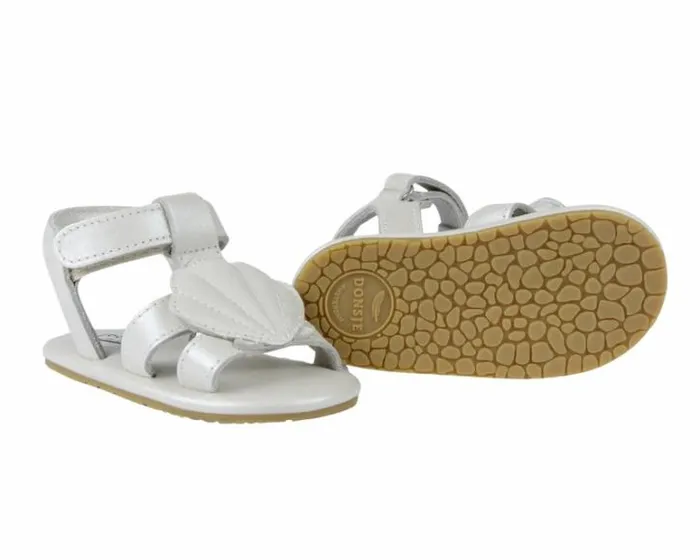 Donsje Amsterdam Shoes Baby Ushy Off White Metallic Leather