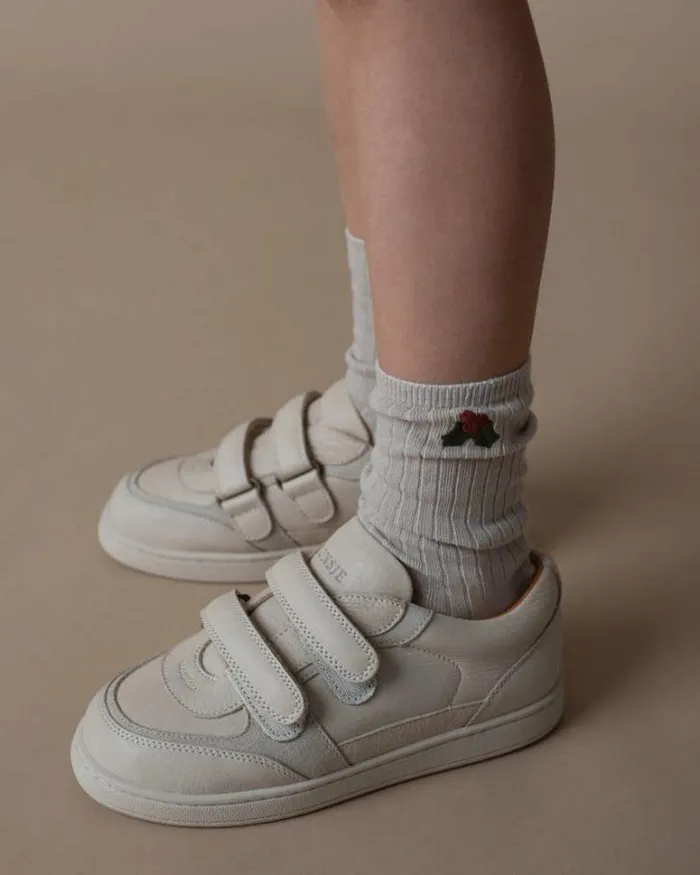 Donsje Amsterdam Sneakers Boys Meyo Sneakers Cream Leather