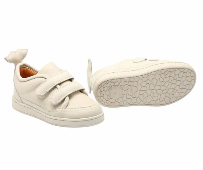 Donsje Amsterdam Sneakers Boys Rian Sneakers Cream Betting Leather