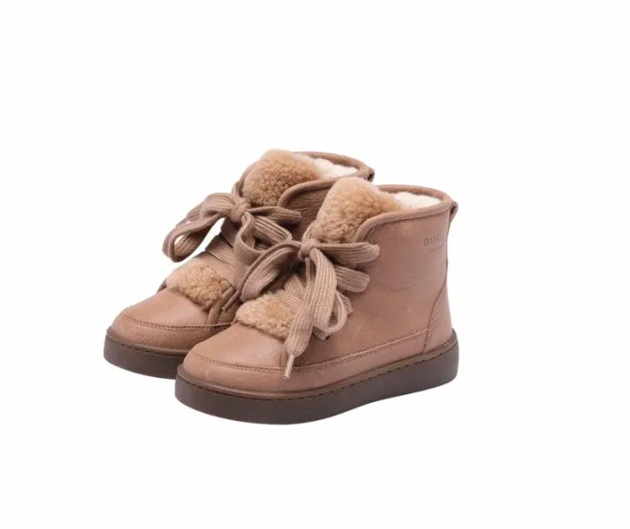 Donsje Amsterdam Sneakers Girls Flinn Hazelnut Leather