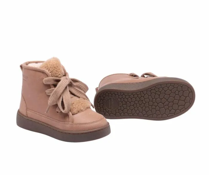 Donsje Amsterdam Sneakers Girls Flinn Hazelnut Leather